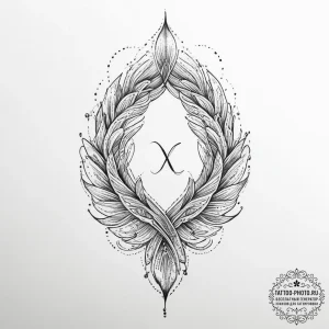Tattoo sketch a mermaid's tail forming an inf... - эскиз тату (№1755718543_0, 20.08.2025 19:35) — tattoo-photo.ru