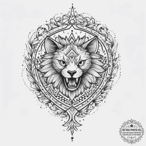 Coat of arms, tattoo sketch design, dotwork t... - эскиз тату (№1755719789_0, 20.08.2025 19:56) — tattoo-photo.ru