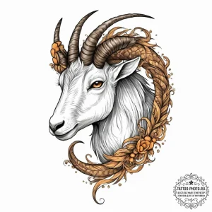 Tattoo design a realistic capricorn goat-fish... - эскиз тату (№1755722053_0, 20.08.2025 20:34) — tattoo-photo.ru
