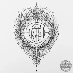 Tattoo design virgo's glyph subtly incorporat... - эскиз тату (№1755724951_0, 20.08.2025 21:22) — tattoo-photo.ru