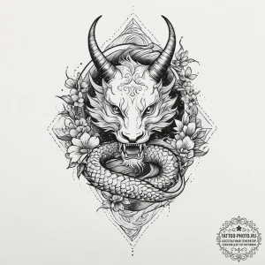 Taurus (zodiac sign), tattoo flash sheet desi... - эскиз тату (№1755725362_0, 20.08.2025 21:29) — tattoo-photo.ru
