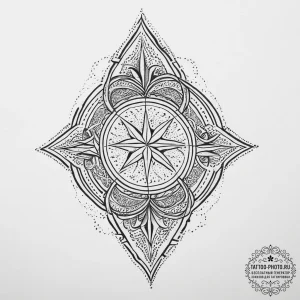 An icelandic magical stave (e.g., ægishjálmur... - эскиз тату (№1755728448_0, 20.08.2025 22:20) — tattoo-photo.ru