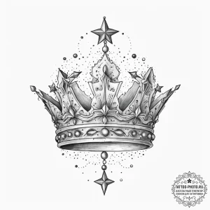 Tattoo sketch a crown made of celestial stars... - эскиз тату (№1755729292_0, 20.08.2025 22:34) — tattoo-photo.ru