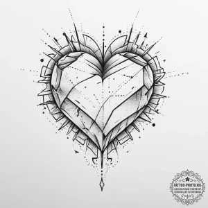 Tattoo design a pixelated heart container wit... - эскиз тату (№1755737865_0, 21.08.2025 00:57) — tattoo-photo.ru