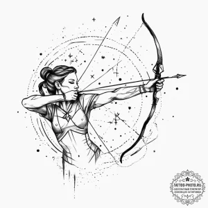 Tattoo sketch a sagittarius constellation, it... - эскиз тату (№1755739634_0, 21.08.2025 01:27) — tattoo-photo.ru