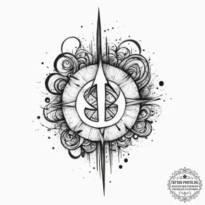 Tattoo design a rough, unpolished stone with... - эскиз тату (№1755746400_0, 21.08.2025 03:20) — tattoo-photo.ru