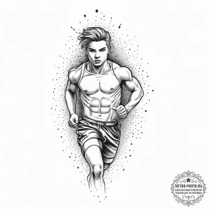 Tattoo design a stylized representation of hu... - эскиз тату (№1755747594_0, 21.08.2025 03:39) — tattoo-photo.ru