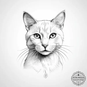 Cat - эскиз тату (№1755747797_0, 21.08.2025 03:43) — tattoo-photo.ru