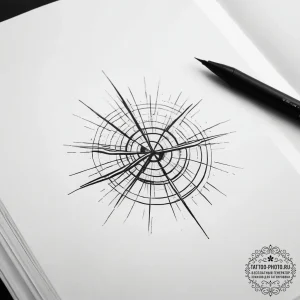 A detailed photo of a book's pages, with a si... - эскиз тату (№1755780916_0, 21.08.2025 12:55) — tattoo-photo.ru