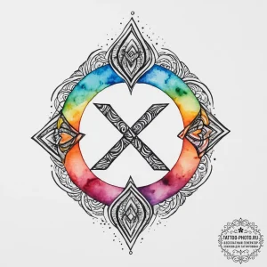 119. tattoo design: a minimalist "oud" rune,... - эскиз тату (№1755781704_0, 21.08.2025 13:08) — tattoo-photo.ru