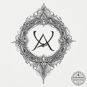 63. tattoo sketch: a "chernobog" rune appeari... - эскиз тату (№1755782096_0, 21.08.2025 13:14) — tattoo-photo.ru