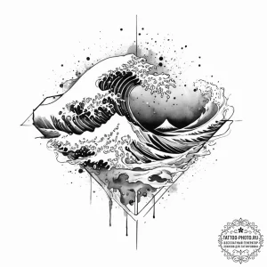 Tattoo design an abstract representation of a... - эскиз тату (№1755783274_0, 21.08.2025 13:34) — tattoo-photo.ru