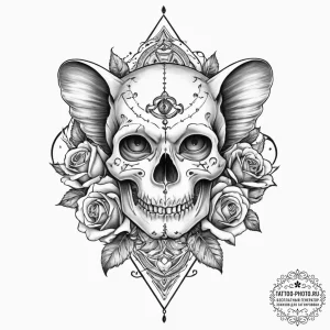 Sphinx, ink illustration for tattoo, black an... - эскиз тату (№1755784058_0, 21.08.2025 13:47) — tattoo-photo.ru