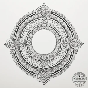 Tattoo sketch a mermaid's tail forming an inf... - эскиз тату (№1755785632_0, 21.08.2025 14:13) — tattoo-photo.ru