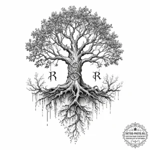 126. tattoo sketch: the rune "rod," depicted... - эскиз тату (№1755786422_0, 21.08.2025 14:27) — tattoo-photo.ru