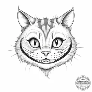 Cheshire cat - эскиз тату (№1755790813_0, 21.08.2025 15:40) — tattoo-photo.ru