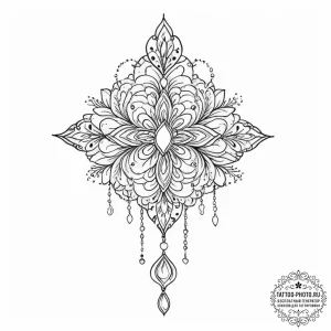 Tattoo design: a minimalist lunitsa, resembli... - эскиз тату (№1755794209_0, 21.08.2025 16:36) — tattoo-photo.ru