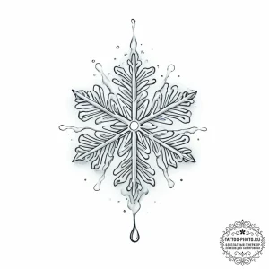 Tattoo design a single, delicate snowflake me... - эскиз тату (№1755796040_0, 21.08.2025 17:07) — tattoo-photo.ru