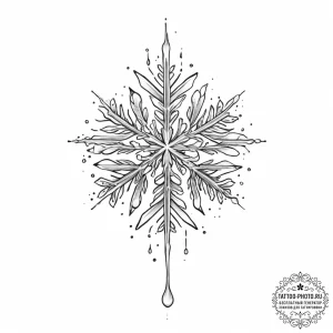 Tattoo design a single, delicate snowflake me... - эскиз тату (№1755796041_0, 21.08.2025 17:07) — tattoo-photo.ru