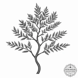 Tattoo design a simple tree branch., artistic... - эскиз тату (№1755796636_0, 21.08.2025 17:17) — tattoo-photo.ru
