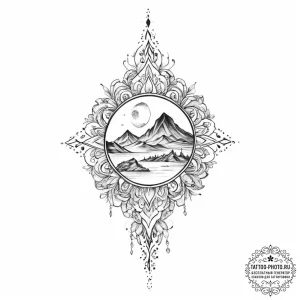 Tattoo sketch sky - эскиз тату (№1755798685_0, 21.08.2025 17:51) — tattoo-photo.ru
