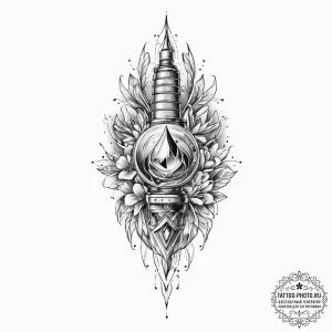 Tattoo sketch iron, ink illustration for tatt... - эскиз тату (№1755798881_0, 21.08.2025 17:54) — tattoo-photo.ru