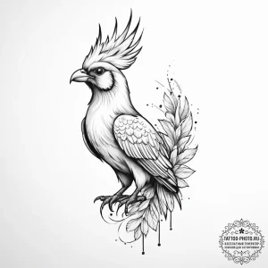 Tattoo sketch cockatrice - эскиз тату (№1755801063_0, 21.08.2025 18:31) — tattoo-photo.ru