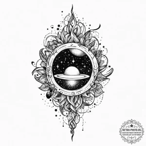 Tattoo sketch cosmic root, tattoo flash sheet... - эскиз тату (№1755803472_0, 21.08.2025 19:11) — tattoo-photo.ru