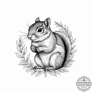 Tattoo sketch chipmunk, artistic tattoo sketc... - эскиз тату (№1755805870_0, 21.08.2025 19:51) — tattoo-photo.ru