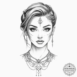 Tattoo sketch expression - эскиз тату (№1755807264_0, 21.08.2025 20:14) — tattoo-photo.ru