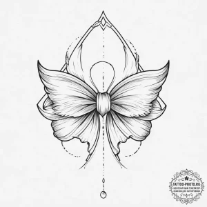 Tattoo sketch elf bow, ink illustration for t... - эскиз тату (№1755807460_0, 21.08.2025 20:17) — tattoo-photo.ru