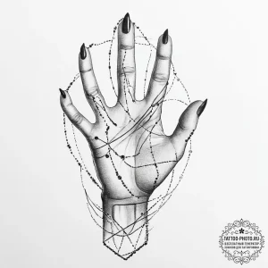 Tattoo sketch hands with a thread, concept ar... - эскиз тату (№1755808863_0, 21.08.2025 20:41) — tattoo-photo.ru