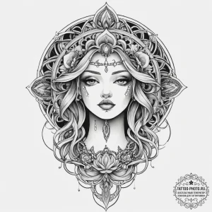 Tattoo sketch sacred soul, tattoo drawing out... - эскиз тату (№1755809072_0, 21.08.2025 20:44) — tattoo-photo.ru