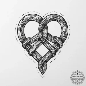 Tattoo sketch slavic knot with a heart, tatto... - эскиз тату (№1755809272_0, 21.08.2025 20:47) — tattoo-photo.ru