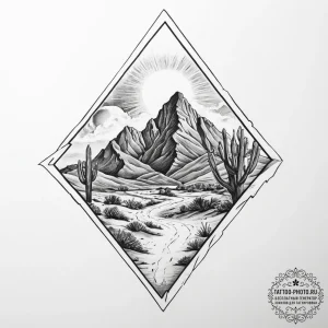 Tattoo sketch desert, tattoo sketch design, r... - эскиз тату (№1755811271_0, 21.08.2025 21:21) — tattoo-photo.ru