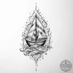 Tattoo sketch water - эскиз тату (№1755814075_0, 21.08.2025 22:07) — tattoo-photo.ru