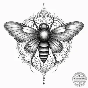 Tattoo sketch blowfly, tattoo drawing outline... - эскиз тату (№1755817458_0, 21.08.2025 23:04) — tattoo-photo.ru