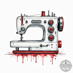 Tattoo sketch sewing machine, tattoo line art... - эскиз тату (№1755820704_0, 21.08.2025 23:58) — tattoo-photo.ru