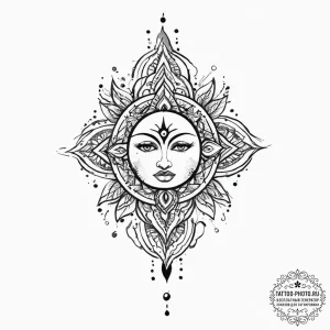 Tattoo sketch spiritual entity, tattoo flash... - эскиз тату (№1755822102_0, 22.08.2025 00:21) — tattoo-photo.ru