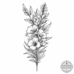 Tattoo sketch snapdragon flower, artistic tat... - эскиз тату (№1755822515_0, 22.08.2025 00:28) — tattoo-photo.ru