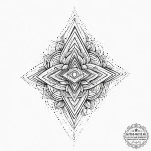 Tattoo sketch geometric gradient, tattoo line... - эскиз тату (№1755825506_0, 22.08.2025 01:18) — tattoo-photo.ru