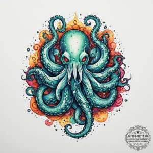 Tattoo sketch kraken tentacles, tattoo sketch... - эскиз тату (№1755825711_0, 22.08.2025 01:21) — tattoo-photo.ru