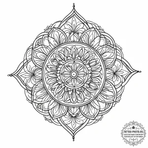Tattoo sketch slavic embroidery pattern with... - эскиз тату (№1755826516_0, 22.08.2025 01:35) — tattoo-photo.ru