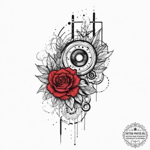 Tattoo sketch ruby, tattoo line art, sepia to... - эскиз тату (№1755830933_0, 22.08.2025 02:48) — tattoo-photo.ru