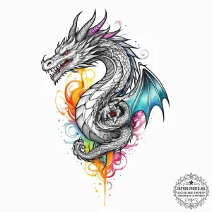 Tattoo sketch tribal дракон, concept art for... - эскиз тату (№1755831941_0, 22.08.2025 03:05) — tattoo-photo.ru