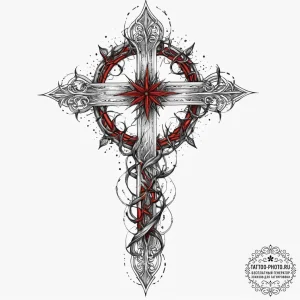 Tattoo sketch crown of thorns, tattoo line ar... - эскиз тату (№1755832937_0, 22.08.2025 03:22) — tattoo-photo.ru