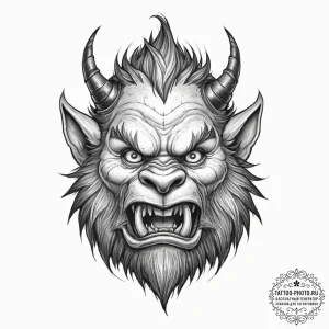 Tattoo sketch bugbear surprise - эскиз тату (№1755833361_0, 22.08.2025 03:29) — tattoo-photo.ru