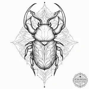 Tattoo sketch hercules beetle, concept art fo... - эскиз тату (№1755838926_0, 22.08.2025 05:02) — tattoo-photo.ru