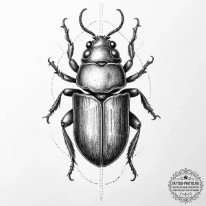 Tattoo sketch cigarette beetle, concept art f... - эскиз тату (№1755840502_0, 22.08.2025 05:28) — tattoo-photo.ru