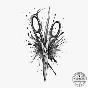Tattoo sketch hands with a scissors, artistic... - эскиз тату (№1755844263_0, 22.08.2025 06:31) — tattoo-photo.ru
